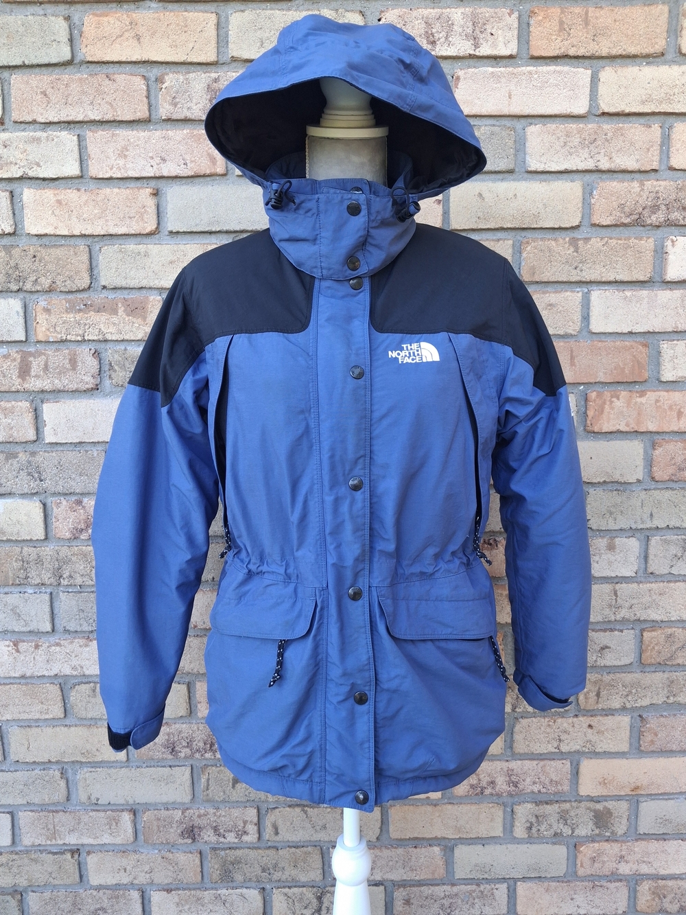 The North Face Women's Blue & Black Hooded Parka Jacket